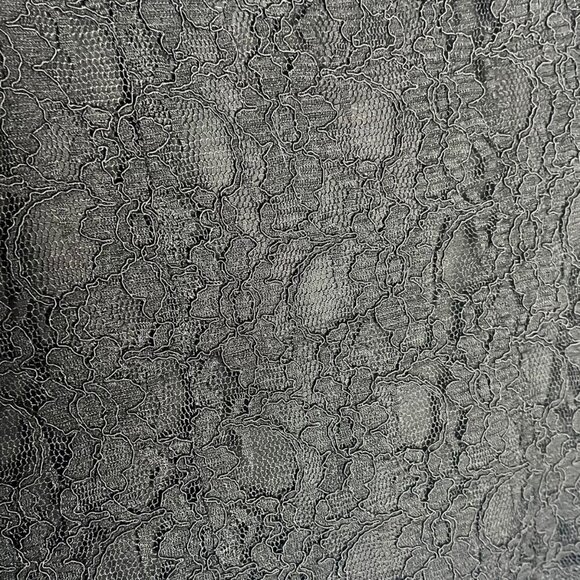 Express Women's 10 Black Lace Applique Mini Skirt Stetchy Office Goth Whimsigoth - Picture 2 of 5